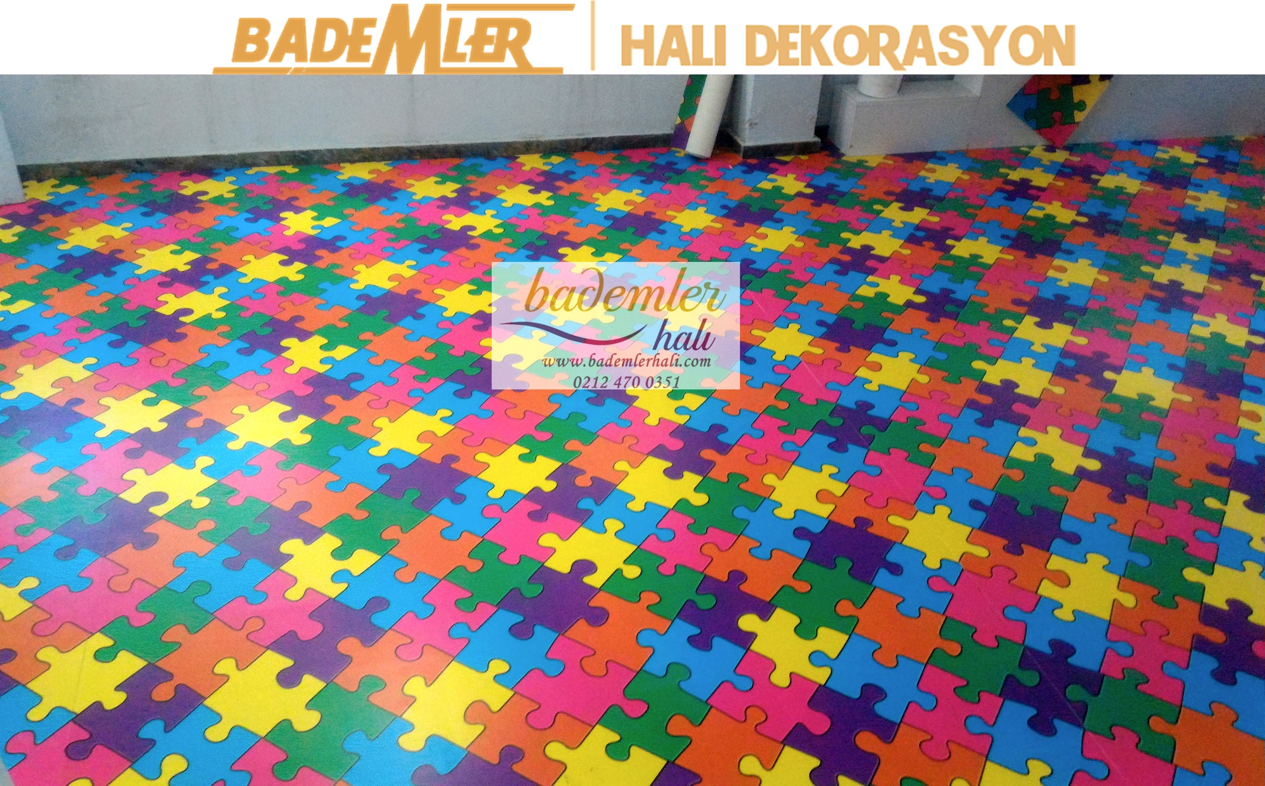 Renkli Mineflo Yer döşemesi Anaokulu Kreş Yer döşemesi Ofis zemin Kaplama Mineflo yer döşeme puzzle kreş mineflo